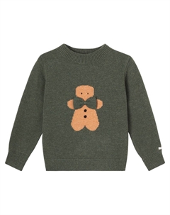 Денновский шерстяной свитер, Night Green Donsje