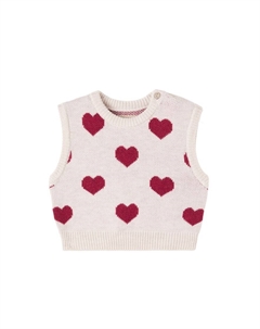 Детский джемпер Baby Gaby из жаккардовой шерсти, Offwhite Melange Wheat