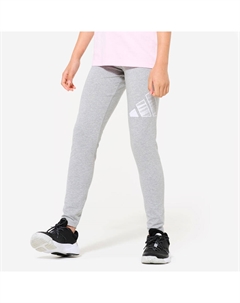 Леггинсы для девочек из хлопка - серые Adidas