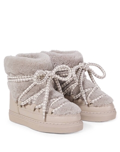 Зимние ботинки с отделкой из кожи и овчины, Grey Inuikii kids