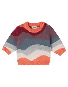 Детский свитер Knud из хлопкового жаккарда, Multi Wheat