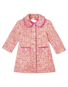 Твидовое пальто, Fuchsia Tweed F25-110 Patachou