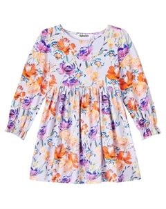 Платье Camie из хлопкового джерси с цветочным принтом, Paper Flowers Molo