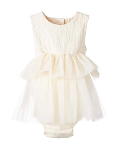 Боди из джерси с отделкой из тюля Baby Aamina, Pearl Donsje