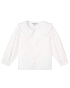 Кофточка из хлопка с воланами coeur, Optic White Konges slojd