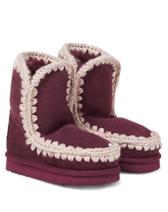 Вышитые замшевые ботинки на овчине, Cabernet Mou kids