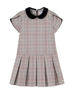 Платье плиссе в клетку, Chataigne Tartine et chocolat