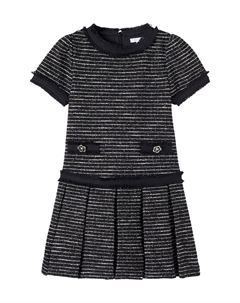 Складчатое твидовое платье, Black Patachou