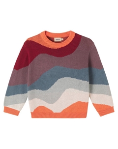 Свитер Knud из хлопкового жаккарда, Multi Wheat