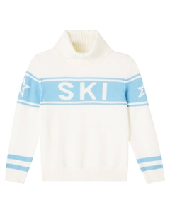 Шерстяной водолазный свитер, Blue/Snow White Perfect moment kids
