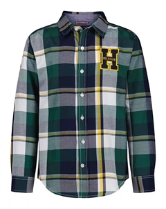 Мальчиковая рубашка в клетку 8-20, зеленый Tommy hilfiger