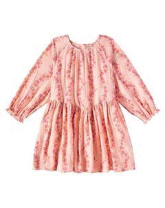 Платье из хлопкового муслина с цветочным принтом Coco, Floria Pink Konges slojd