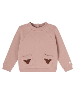 Детский свитер из хлопка с аппликацией Foppe, Toffee Donsje