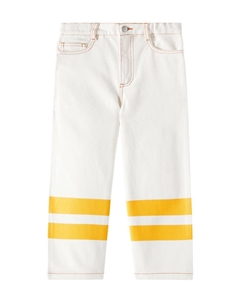 Полосатые хлопковые брюки из твила, Off-White Tinycottons