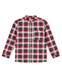 Виллиум клетчатая хлопковая рубашка, Red Blue Check Wheat