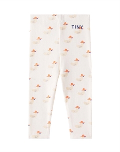 Детские леггинсы из хлопкового джерси с утятами, Off-White Tinycottons