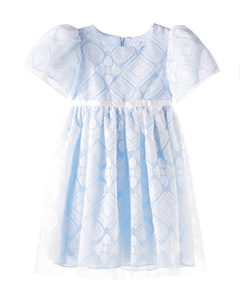 Вышитое платье из тюля, White/Blue Patachou