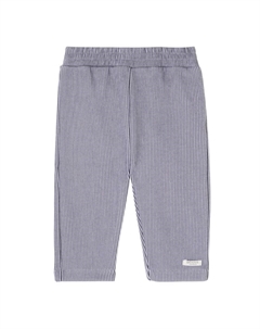 Детские штанишки Teijs из хлопка в полоску, Cloudy Grey - White Striped Donsje