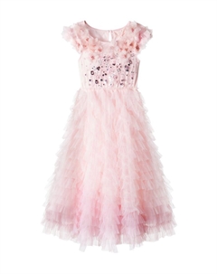 Платье Zahra с цветочным декором из тюля, Pink Cloud Mix Tutu du monde