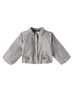 Вышитая хлопковая куртка Baby Corneel, Blue Marine-White Stripped Donsje