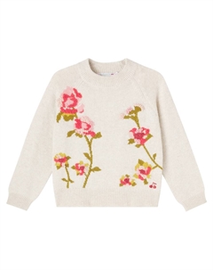 Джемпер Gillia из смесовой шерсти с вышивкой, Multico Naturel Bonpoint