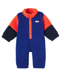 Детский комбинезон с цветными блоками из искусственной овчины, Color Block Tinycottons