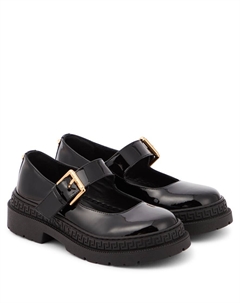 Лакированные балетки Медуза с ремешком, Nero - Oro Versace Versace kids