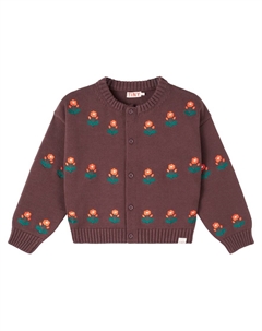 Цветочный кардиган из хлопка и шерсти, Flower Tinycottons