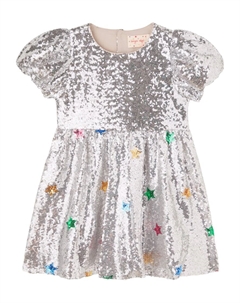 Платье Starla с пайетками, Star Sequin Silver Konges slojd