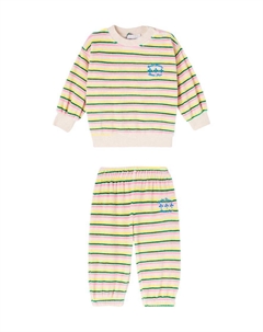 Детский комплект из вельветового худи и брюк в полоску, Multicolor Bobo choses