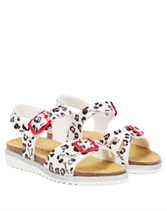 Сандалии из искусственной кожи с леопардовым принтом, Maculato Monnalisa