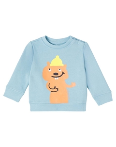 Детский джемпер из хлопкового джерси с принтом, Azure-Blue Stella mccartney kids