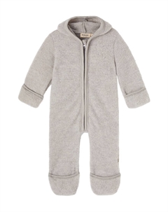 Детский комбинезон из шерсти, Khaki Melange Wheat