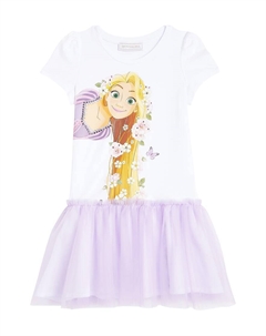 Футболка-платье Disney Free Time, Bianco/Glicine Monnalisa