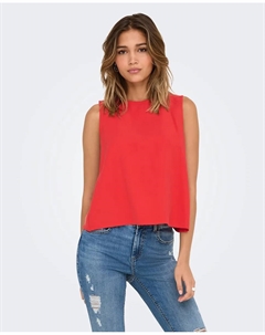 Женский базовый топ без рукавов, красный Jdy