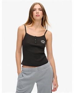 Графический топ Athletic Essentials с пуговицами, Bison Black Superdry