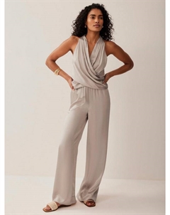 Сатиновые брюки с широкими штанинами, Natural Mint velvet