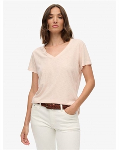 Slub футболка с вышивкой от Studios, Mauve Morn Pinkirt Superdry