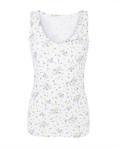 Майка, белый/фиолетовый Cotonella