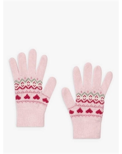 Детские перчатки Fairisle из смесового кашемира, Pink/Multi Trotters