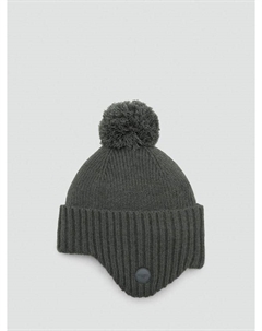 Детская вязаная шапка Daniel с помпоном, Beige/Khaki Mango