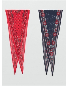 Шелковый бандана-шарф с цветочным принтом Mango