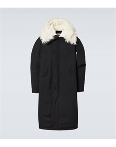 Пуховик с отделкой из искусственного меха, Black Jil sander