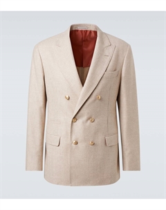 Пиджак из кашемира и шёлка в стиле houndstooth, Sabbia Brunello cucinelli