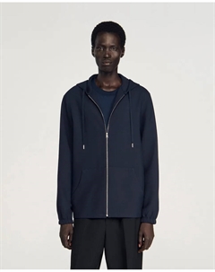 Мужская рубашка с капюшоном, темно-синий Sandro