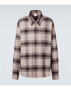 Тайсон клетчатая хлопковая рубашка, Black Calvin klein collection