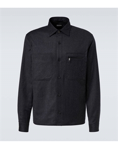Шерстяная рубашка-оверсайз, Dark Grey Zegna