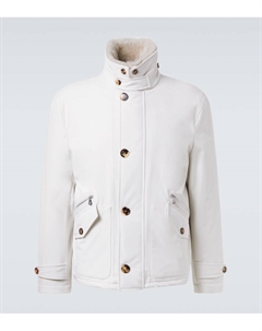 Куртка с подкладкой из овчины, Latte+Corteccia Brunello cucinelli