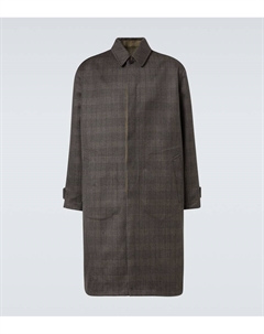 Пальто-кар из шерсти и шёлка Palo reversible, Black/Light Brown The row