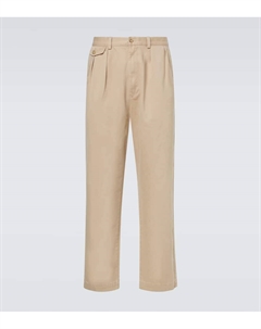 Хлопковые прямые чинос с высокой посадкой, Washed Classic Khaki Polo ralph lauren
